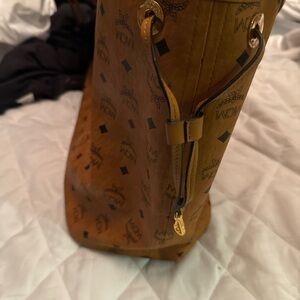 MCM Cognac Visetos Tote Bag